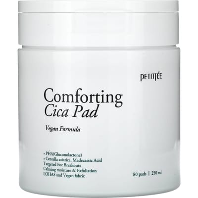 Petitfee, Comforting Cica Pad, 80 sheets, 250ml white