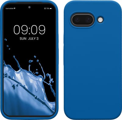 kwmobile telefoonhoesje geschikt voor Google Pixel 9a - Hoesje met siliconen coating - Smartphone case in rifblauw