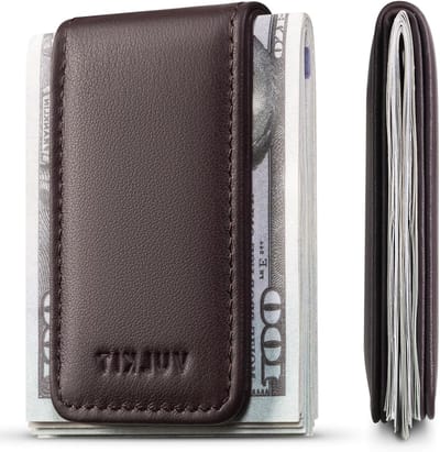 Slimme Magnetische Geldclip van Nappa Leer - Creditcardhouder en Biljettenhouder, Sterke Magneet voor Tot 15 Vouwen Bankbiljetten