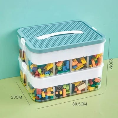 Stapelbare Opbergdoos voor Bouwstenen Transparant Stofdicht Vochtdicht Plastic Opbergdozen Lego DIY Educatief Speelgoed