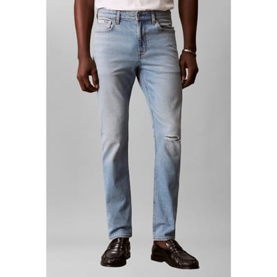 Calvin Klein Slim Taper Jeans Distressed Sea Taglia: W30L30 | Jeans Slim Fit Outlet | Uomo