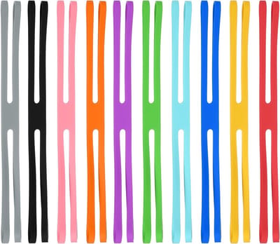 8 Inch H Rubber Bands - 10 Stuks Silicone Elastische Bands in Diverse Kleuren voor Thuis, Kantoor en Creatieve Projecten