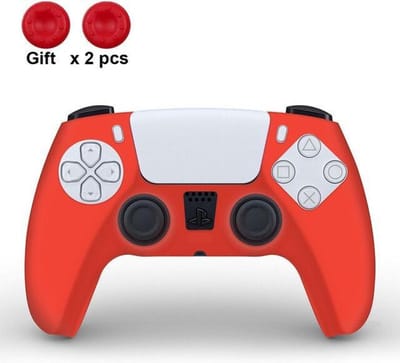 Siliconen Controller Hoesjes | Beschermhoes Skin | Geschikt voor PS5 - Playstation 5 | Softcover Case | Rood