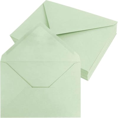 B6 Enveloppen - Groene Brieven - Kaarten Versturen - Zelfklevende Sluiting - 137x193 mm 50 Stuks - Groen