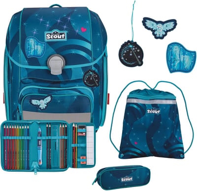 Scout Schooltas LED Genius Set 4-delig Heaven Donkerblauw
