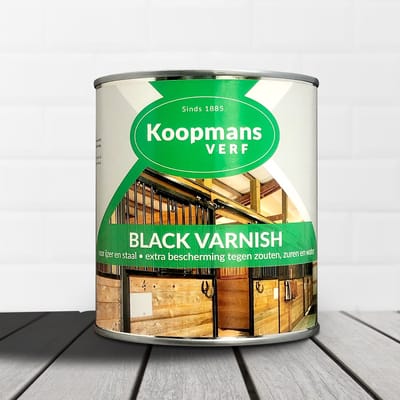 Koopmans Black Varnish - Beits - Dekkend - Terpentine basis - Zwart