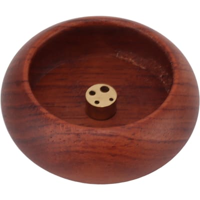 Wierookhouder voor Stokjes Houten Koperen Kleine Ronde Wierook Aromatherapie Schotel voor Thee Ceremonie black