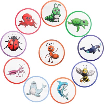 Stickers voor zindelijkheidstraining voor jongens, 10 stuks, zelfklevende stickers voor de wc-bril, warmtegevoelige technologie, leuke tekenfilmfiguren voor kinderen
