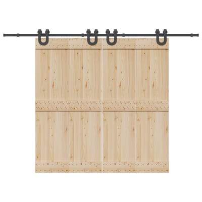 vidaXL - Doos - met - onderdelen - voor - schuifdeur - 366 - cm - staal - zwart