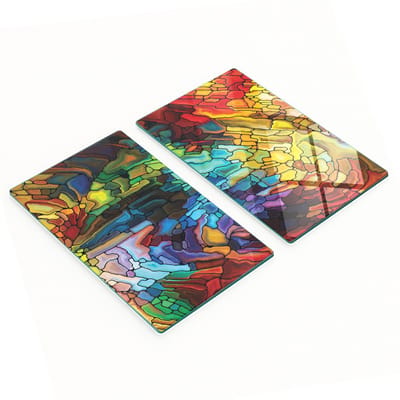 Multifunctionele decoratieve glazen panelen met glas-in-loodprint 2x30x52 cm