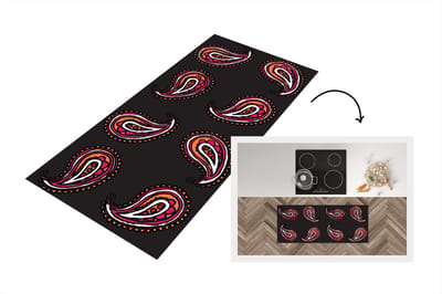 Keukenloper - Loper keuken - Retro - Bandana - Patroon - 120x50 cm - Keukenloper vinyl