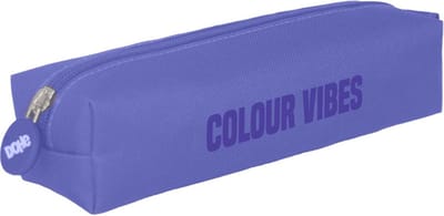 Eenvoudige multifunctionele schooletui 21x6x6 cm - Duurzaam polyester - Paars