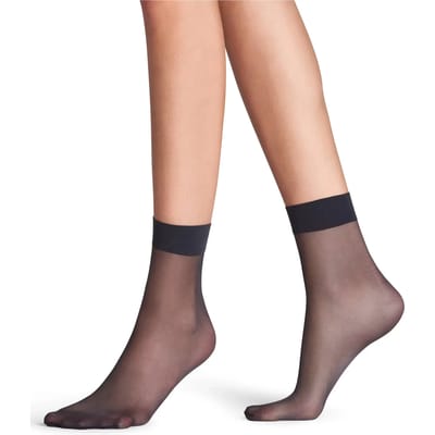 FALKE Seidenglatt eenkleurig materiaal transparant 15 DEN sokken dames grijs - maat 35-38