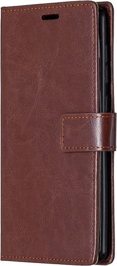 LuxeBass Hoesje geschikt voor Huawei P Smart 2020 - Boekhoesje met kaartvakken - Bruin gsm hoesje - telefoonhoes - telefoonhoesjes