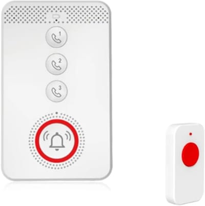 Noodknop Ouderen - Alarm Zender - Veiligheid Thuis - 4G LTE GSM - 300 Gram - Wit