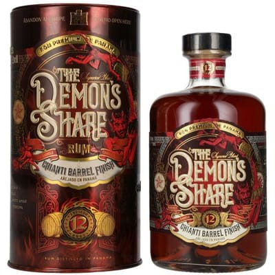De Rum van de Demon The Demon's Share Superior Blend Rum 12 Years Old Chianti Barrel Finish 41% Vol. 0,7l