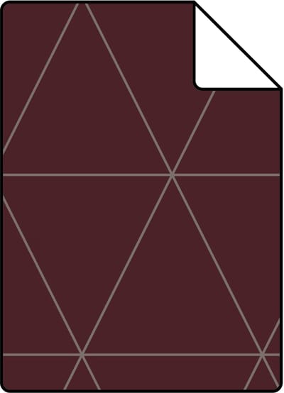 Proefstaal Origin Wallcoverings behang grafische driehoeken rood - 26,5 x 21 cm - 347718-S