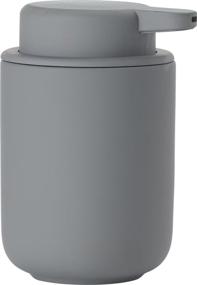 Zone Denmark Ume Zeepdispenser - Zeeppompje Vrijstaand - Zeeppomp voor Badkamer, Keuken & Toilet - Toilet & Badkamer Accessoires - 250 ml - 12,8 x 8,3 cm - Grijs