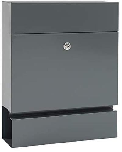 Brievenbus Serenade met Krantenhouder - 465 x 371 x 112 mm - Basalt Grijs