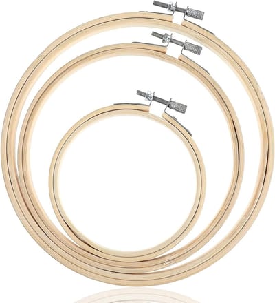 3-delige borduurring set, verstelbare bamboe ringen van 4/6/7 inch voor borduren en kruissteek projecten, ideaal voor handwerk en creatieve hobby's