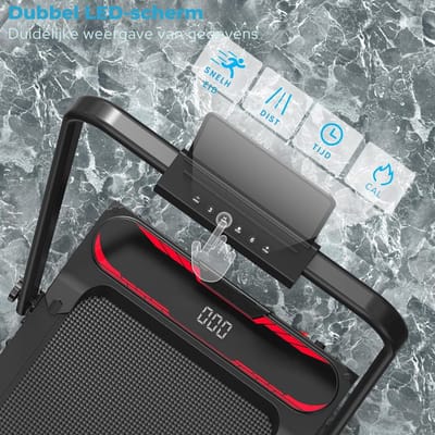 Quvo® Loopbanden Voor Thuis - Loopbanden Voor Thuis Inklapbaar - Loopbanden Voor Thuis Helling - Zwart - 110cm x 58cm x 13cm