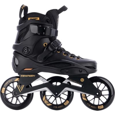 Tempish Viber L.E. 110 Skeelers - 3x110mm Wielen - Speed / Fitness Inline Skates - Zwart Goud - Maat 39