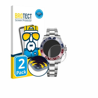 BROTECT - Screenprotector voor Rolex GMT-Master II - Folie Beschermfolie transparant volledig dekking - 2 Stuks