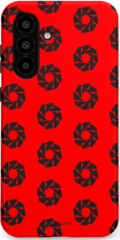 Casetastic hoesje geschikt voor Samsung Galaxy A36 / Samsung Galaxy A56 - Dubbellaagse bescherming - Zwarte Sterren op Rood - Fashion Case - Rood Zwart