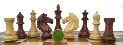 Schaakstukken Set - Strategie Spel - Competitief Spel - Met Extra Koninginnen - Elite Serie - Gouden Palissander