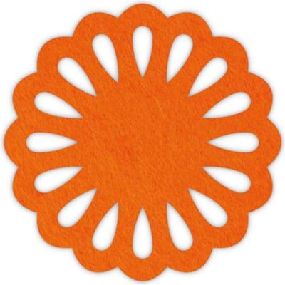 Druppel vilt onderzetter - Oranje - 6 stuks - ø 10 cm Rond - Glas onderzetter - Cadeau - Woondecoratie - Woonkamer - Tafelbescherming - Onderzetters Voor Glazen - Keukenbenodigdheden - Woonaccessoires - Tafelaccessoires