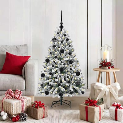 vidaXL - Kunstkerstboom - 120 - cm - 150 - LED's - Warmwit - PVC - en - Staal