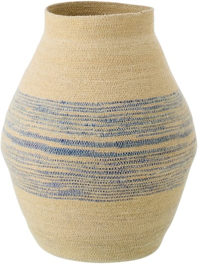 J-Line mand Gestreept - zeegras - naturel/blauw - small