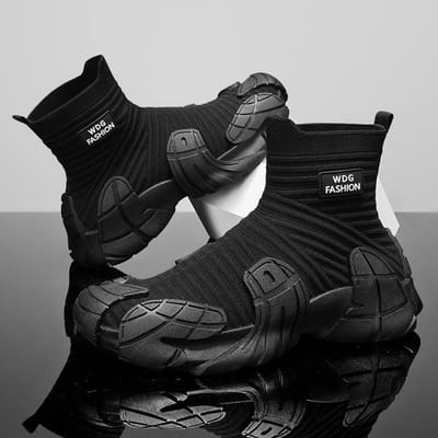 Heren Casual Sportschoenen Oversized Heren Octopuszool Lichtgewicht en Modieuze Sokkenschoenen Veelzijdige en Trendy Stijlen 44 black