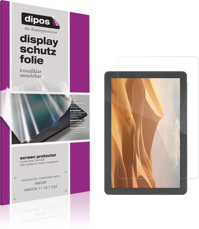 dipos – 2x Beschermfolie geschikt voor AWOW AIBOOK 11 10.1 Zoll | Krasbestendige & heldere Screenprotector Ultra-Thin