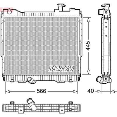 Radiator, motorkoeling DENSO DRM23119