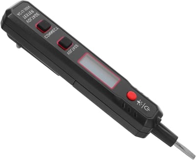 Digitale Spanningsmeter - Testpen Elektricien - Elektrische Inspectie - Contactloos Meten - 14.5 cm Lengte - Zwart