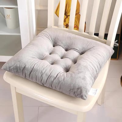 Tuinstoelkussens Set - Zitkussens Outdoor - Comfortabel Zitten - Dubbelzijdig Bruikbaar - 45 x 45 cm - Grijs
