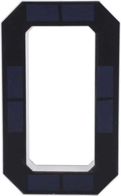 Verlicht Huisnummer - Adresbord Zonne-energie - Huis Zichtbaar Maken - Automatische Sensor - 25 x 4 cm - Zwart