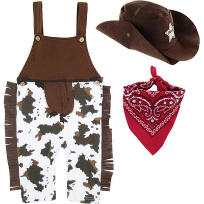 Costumes de Cowboy d'Halloween Vêtements pour Bébés Garçons Tout-Petits Nourrissons Purim Carnaval Fête d'Anniversaire Cosplay Déguisement 12-18 Months&Other black