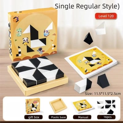 Zoek-en-vind-puzzel met blokken voor kinderen vanaf 6 jaar, gemaakt van ABS-materiaal. Stimuleert logisch denken en ruimtelijk inzicht. Ideaal speelgoedcadeau voor kinderen. white
