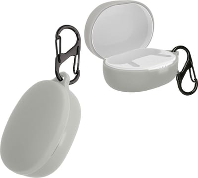kwmobile Hoes geschikt voor Anker Soundcore Life P2 mini - Siliconen cover voor oordopjes in grijs