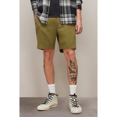 John Varvatos Johnny Flat Front Shorts Bottle Green Größe: W28 | Kurze Sporthosen Outlet | Herren | Grün