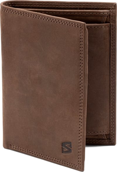 SERASAR Lederen Herenportemonnee [Vintage] - Bruin - Met RFID-Bescherming