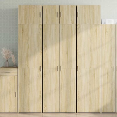 vidaXL - Opbergkast - 70x42,5x225 - cm - bewerkt - hout - sonoma - eikenkleurig