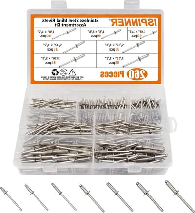 Blind Klinknagels - Popnagels Assortiment - Bevestigen Materialen - 7 Maten - 260 Stuks - Zilverkleurig