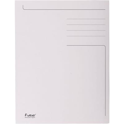 Exacompta 50x FOREVER® bedrukte map met 3 kleppen - 280gm2 - 24,5x35 cm voor folio - Grijs - 449019E