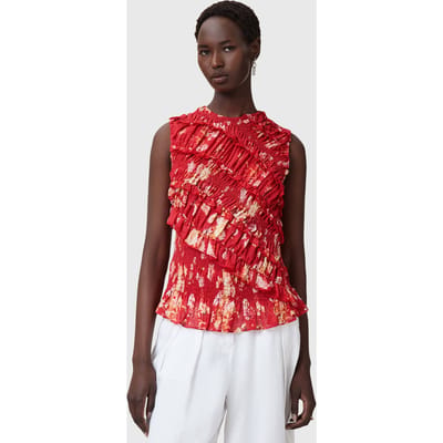 AllSaints Nysa Top Armada Red Taglia: 4 | Magliette intime Outlet | Donna | Rosso