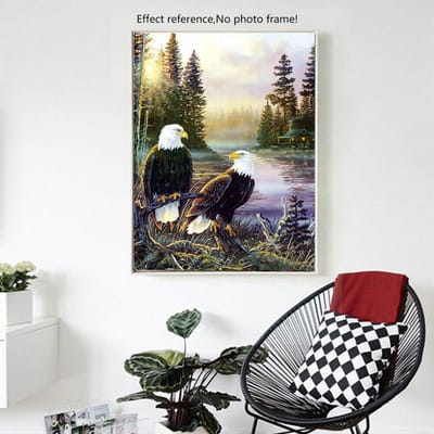 5D Diy Diamond Schilderen Cross Stitch Animal Diamond Borduren Mozaïek Europese Home Decor 20X30CM black