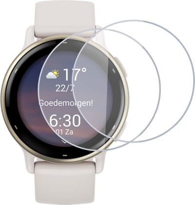 2x Screenprotector geschikt voor Garmin Vivoactive 5 - Folie Screen Protector geschikt voor Garmin Vivoactive 5