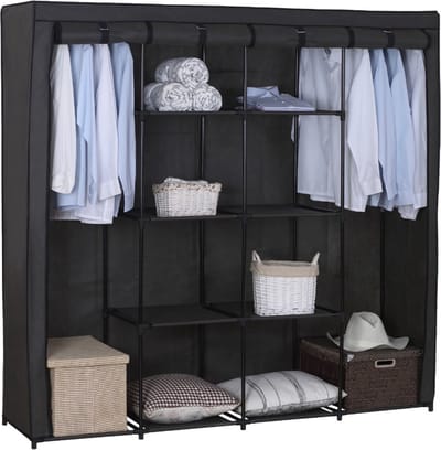 Bolt Edge Opvouwbare Kledingkast - Grijs - Kledingrek Organizer - 174x46x169 cm
